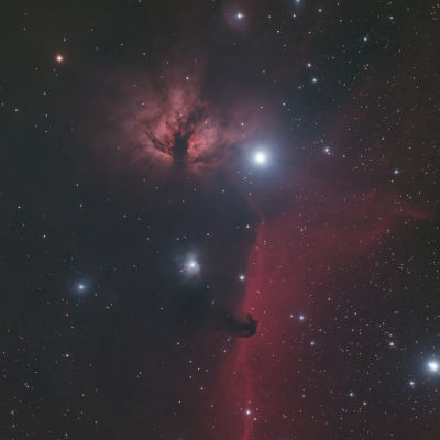 Flame Nebula and the Horsehead in Orion