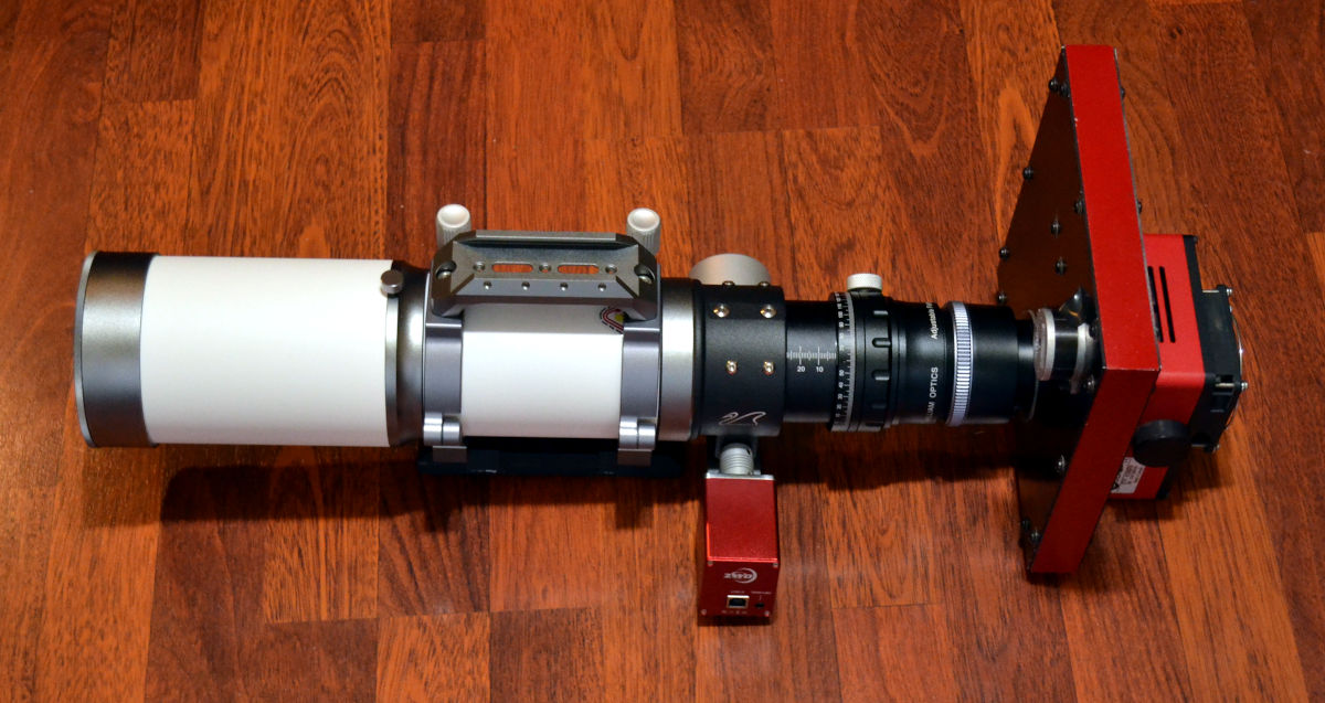 William Optics GT81 with a camera attached