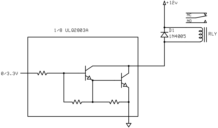 Arduino high power using a darlington and a relay