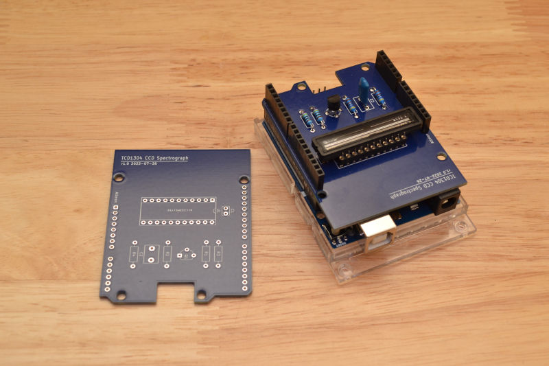 Arduino Uno CCD spectrograph pc board