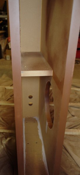 The finished speaker enclosure cores